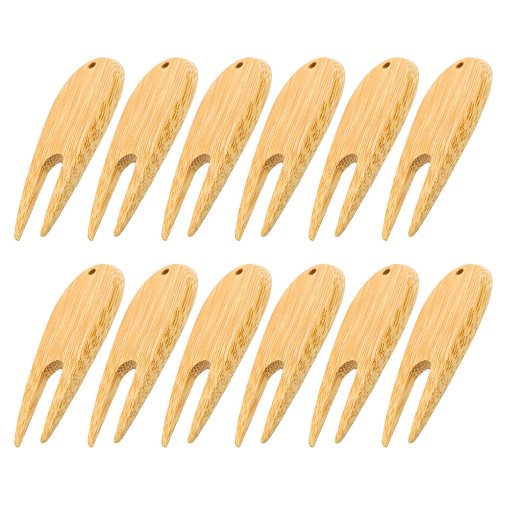 Ball Marker Set - 12Pcs Wooden Golf Divot Repair Tool