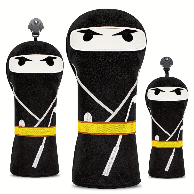 Golf Equipment Cabinet - Samurai Pattern Black Golf Club Head
