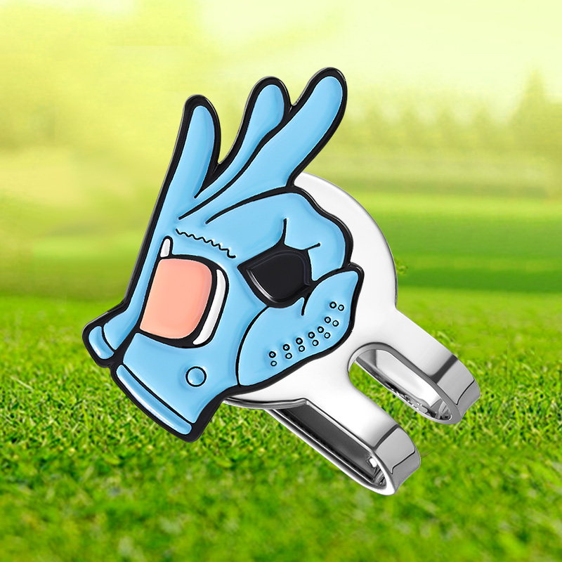 Ball Marker Set - OK Sign Golf Hat Clip Ball