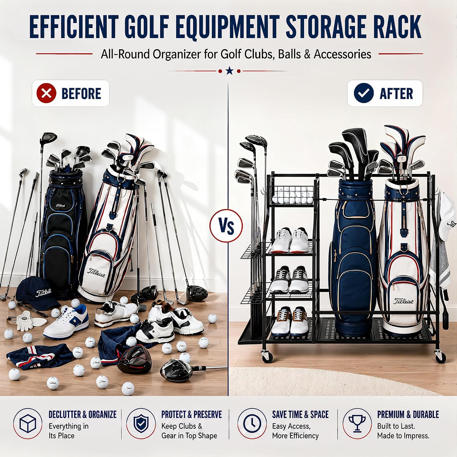 Heavy Duty Golf Bag Storage Ra - Golf Equipment Garage Storage review and price