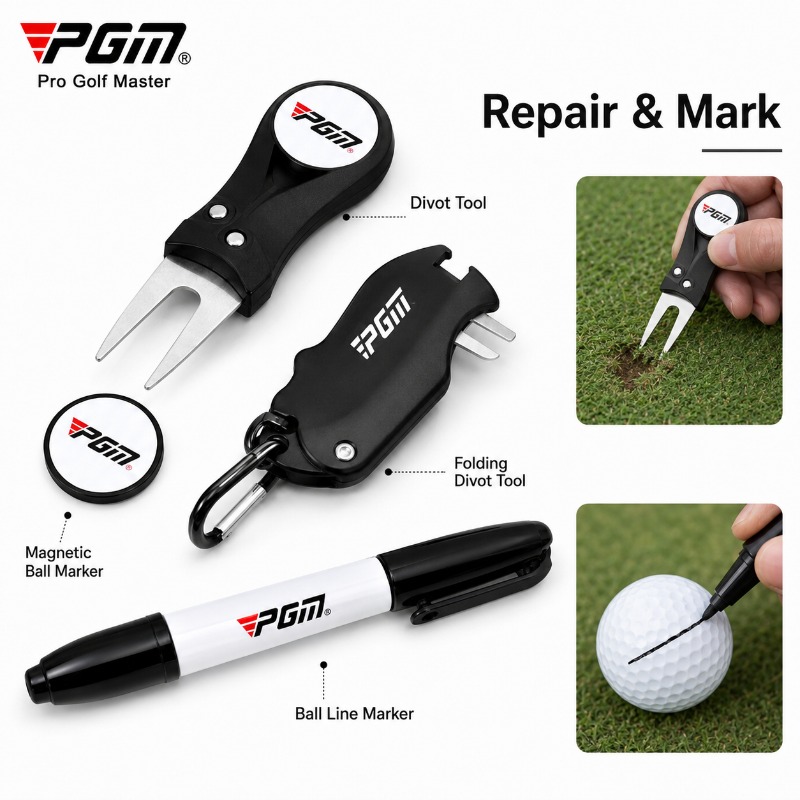 PGM Golf Club Cleaning Kit Mic - Ball Marker Set review and price