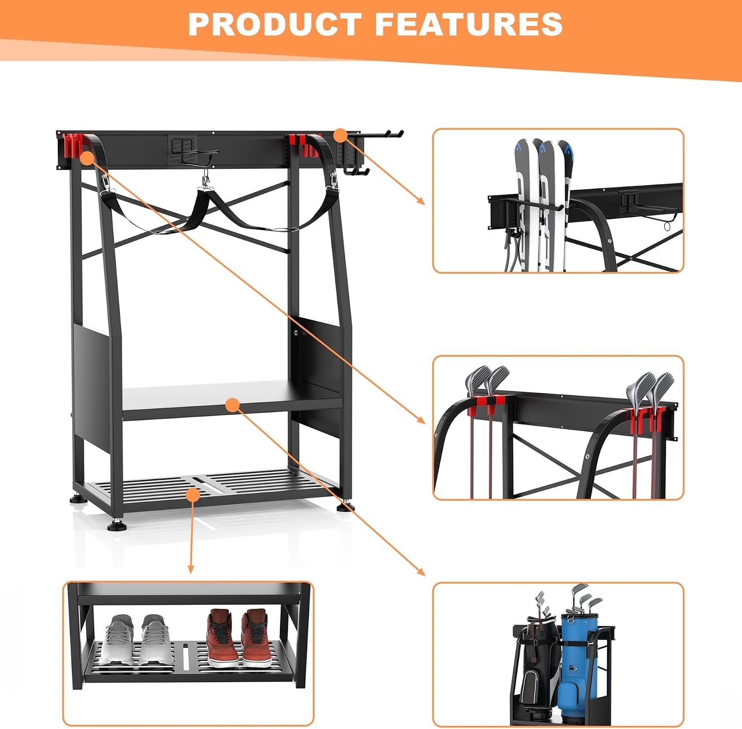 Wall Mounted Golf Bag Organize - Golf Equipment Garage Storage review and price