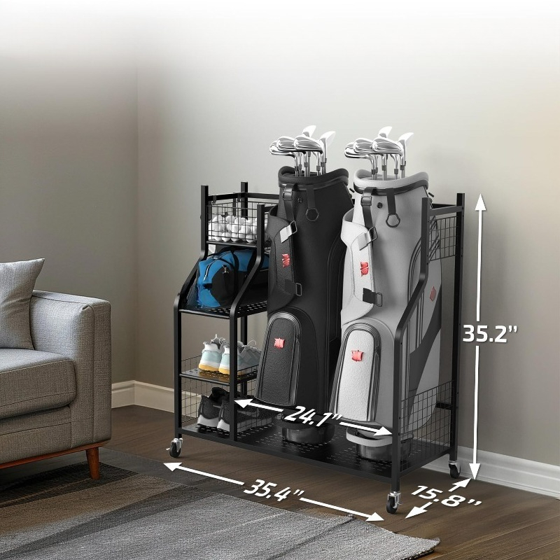 Golf Bag Storage Rack, Club Di - Golf Equipment Garage Storage review and price