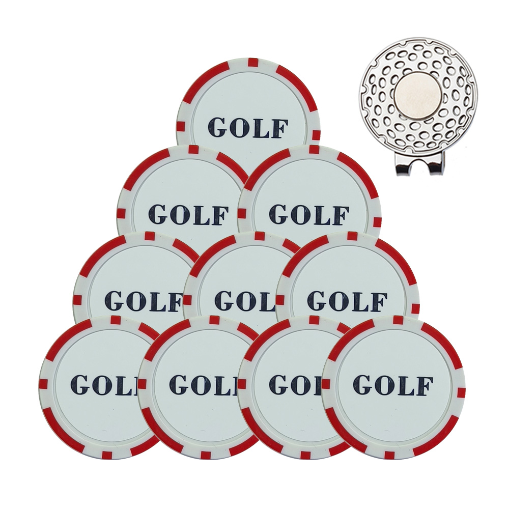10Pcs Golf Ball Marker With Go - Ball Marker Set review and price