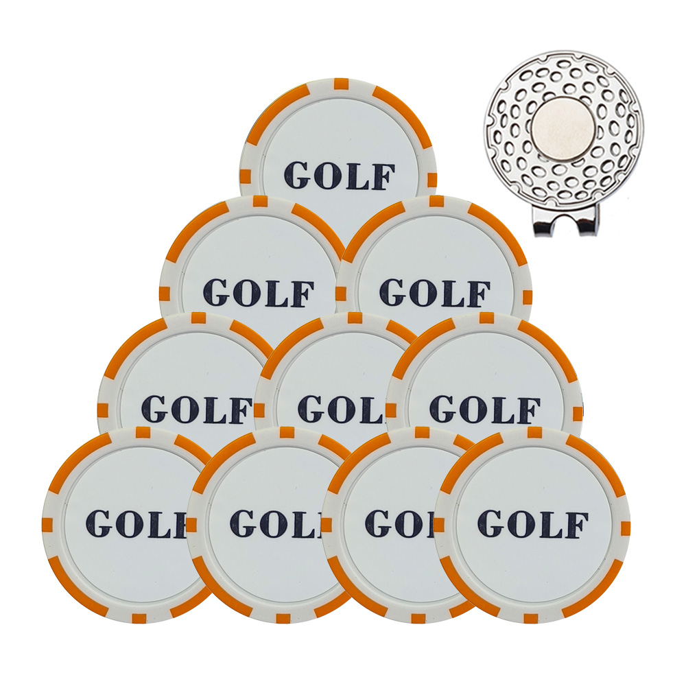10Pcs Golf Ball Marker With Go - Ball Marker Set review and price